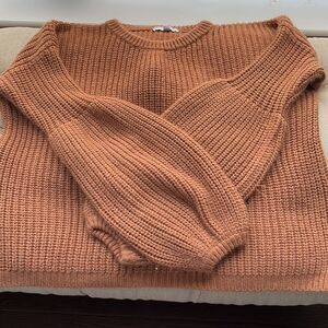 - Don’t Ask Why Acrylic Sweater. Size OS. Made in Italy. Burnt Orange